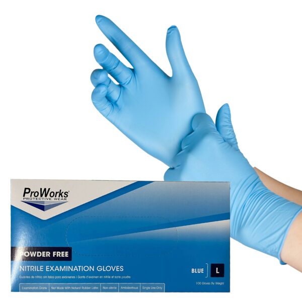 Pro Works Nitrile Powder Free Exam Blue - Image 2